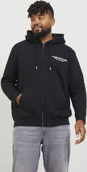 Jack & Jones ESTERBRO Zip Hoodie Black - Sweatshirts & hoodies - Sweatshirts/Hoodies grande taille homme