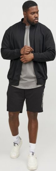 Jack & Jones PAULOS Turtleneck Zip Sweatshirt Black - Sweatshirts & hoodies - Sweatshirts/Hoodies grande taille homme