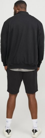 Jack & Jones PAULOS Turtleneck Zip Sweatshirt Black - Sweatshirts & hoodies - Sweatshirts/Hoodies grande taille homme