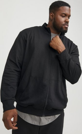 Jack & Jones PAULOS Turtleneck Zip Sweatshirt Black - Sweatshirts & hoodies - Sweatshirts/Hoodies grande taille homme