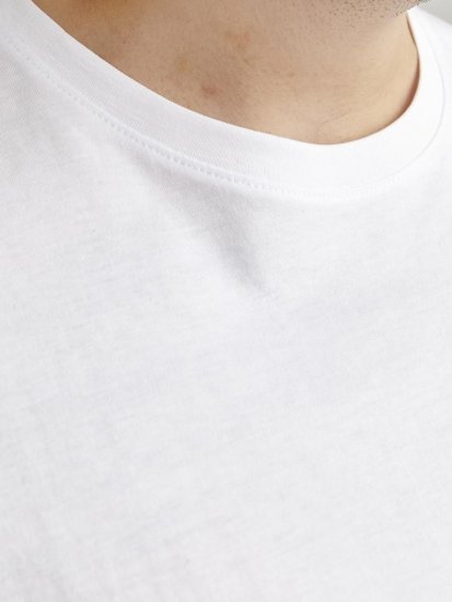 Jack & Jones PAULOS T-Shirt White - T-shirts - T-shirts Homme Grande Taille