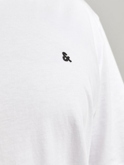 Jack & Jones PAULOS T-Shirt White - T-shirts - T-shirts Homme Grande Taille