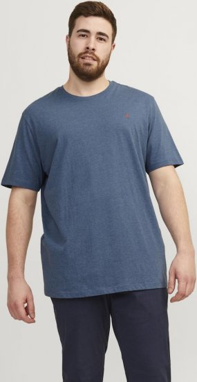 Jack & Jones PAULOS T-Shirt Denim Blue - T-shirts - T-shirts Homme Grande Taille
