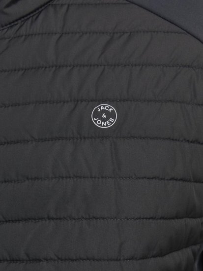Jack & Jones MULTI SET-IN Sleeves Quilted Jacket With Collar Black - Vestes - Vestes homme grandes tailles