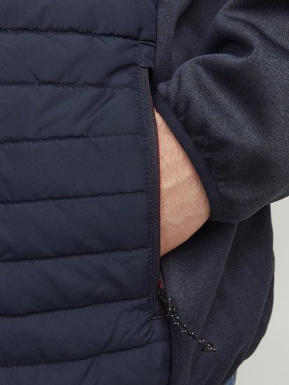 Jack & Jones MULTI SET-IN Sleeves Quilted Jacket With Collar Navy Blazer - Vestes - Vestes homme grandes tailles