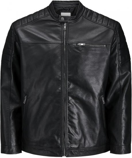 Jack & Jones ROCKY Jacket Black - Vestes - Vestes homme grandes tailles