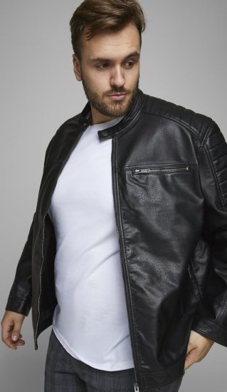 Jack & Jones ROCKY Jacket Black - Vestes - Vestes homme grandes tailles