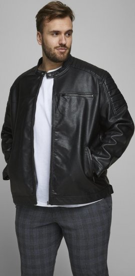 Jack & Jones ROCKY Jacket Black - Vestes - Vestes homme grandes tailles