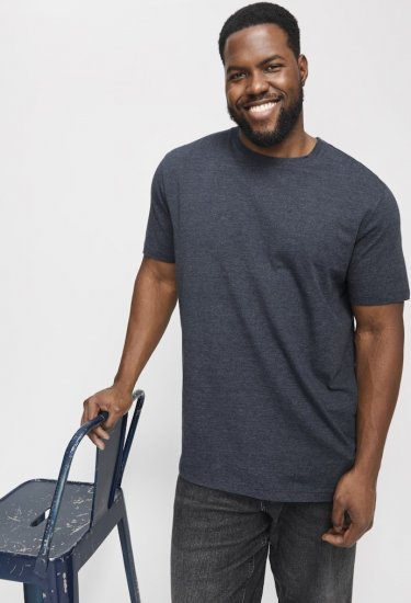 Jack & Jones ORGANIC T-Shirt Navy Blazer/Melange - T-shirts - T-shirts Homme Grande Taille