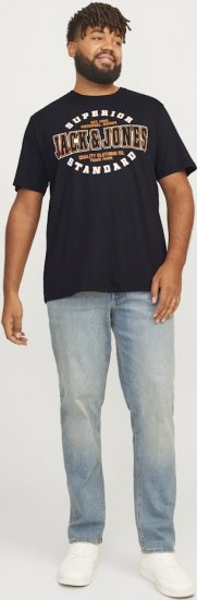 Jack & Jones LOGO O-Neck T-Shirt Black - T-shirts - T-shirts Homme Grande Taille