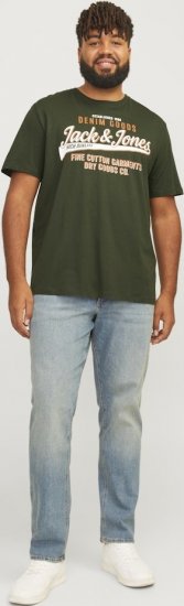 Jack & Jones JJELOGO O-Neck T-Shirt Kombu Green - T-shirts - T-shirts Homme Grande Taille