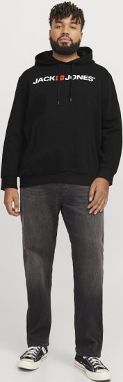 Jack & Jones CORP OLD LOGO REG FIT Hoodie Black - Sweatshirts & hoodies - Sweatshirts/Hoodies grande taille homme