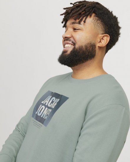 Jack & Jones HUDSON Sweatshirt Iceberg Green - Sweatshirts & hoodies - Sweatshirts/Hoodies grande taille homme