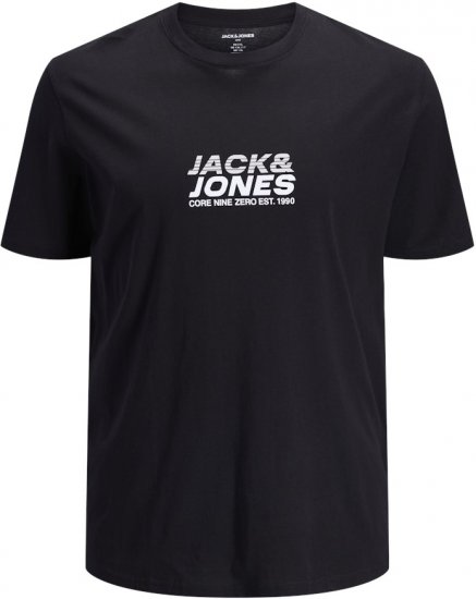 Jack & Jones Tarmac Branding Crew Neck T-Shirt Black - T-shirts - T-shirts Homme Grande Taille