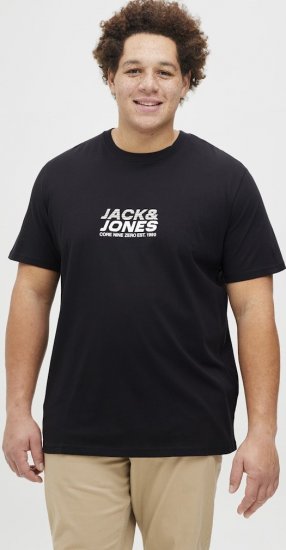 Jack & Jones Tarmac Branding Crew Neck T-Shirt Black - T-shirts - T-shirts Homme Grande Taille