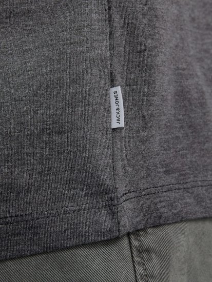 Jack & Jones ORGANIC T-Shirt Dark Grey Melange - T-shirts - T-shirts Homme Grande Taille