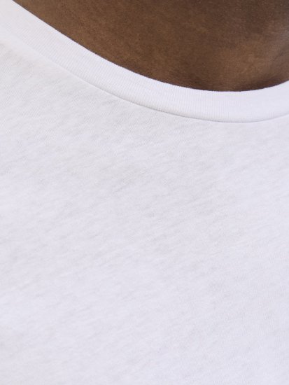  Jack & Jones Jaxon Crew Neck T-Shirt White - T-shirts - T-shirts Homme Grande Taille