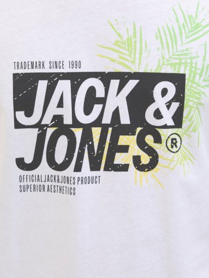  Jack & Jones Jaxon Crew Neck T-Shirt White - T-shirts - T-shirts Homme Grande Taille