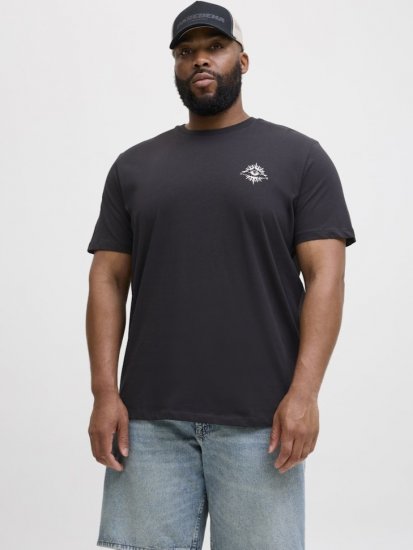  Jack & Jones Jackie Crew Neck T-Shirt Black - T-shirts - T-shirts Homme Grande Taille