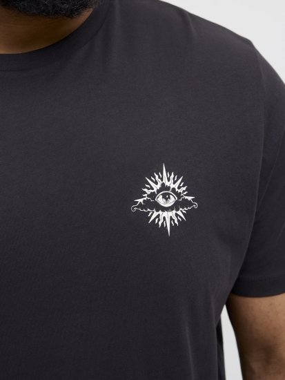  Jack & Jones Jackie Crew Neck T-Shirt Black - T-shirts - T-shirts Homme Grande Taille