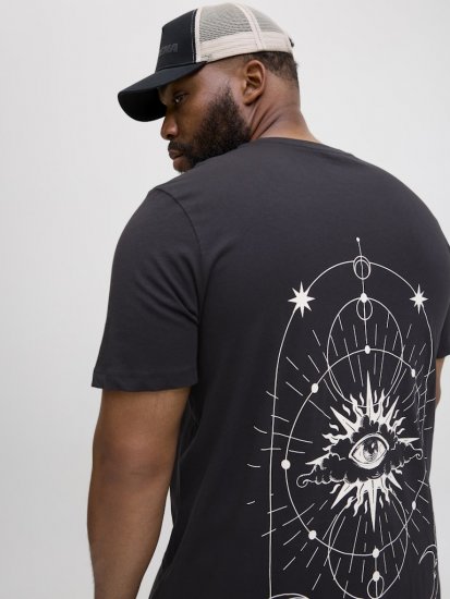  Jack & Jones Jackie Crew Neck T-Shirt Black - T-shirts - T-shirts Homme Grande Taille