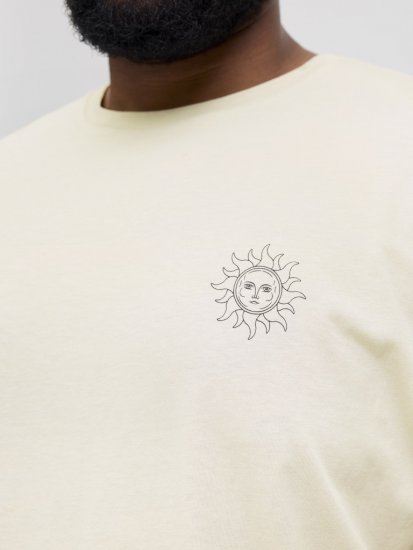 Jack & Jones Jackie Crew Neck T-Shirt Moonbeam - T-shirts - T-shirts Homme Grande Taille