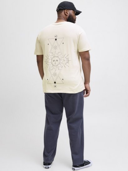 Jack & Jones Jackie Crew Neck T-Shirt Moonbeam - T-shirts - T-shirts Homme Grande Taille
