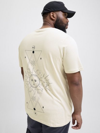 Jack & Jones Jackie Crew Neck T-Shirt Moonbeam - T-shirts - T-shirts Homme Grande Taille