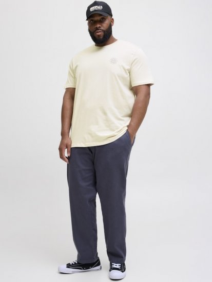 Jack & Jones Jackie Crew Neck T-Shirt Moonbeam - T-shirts - T-shirts Homme Grande Taille