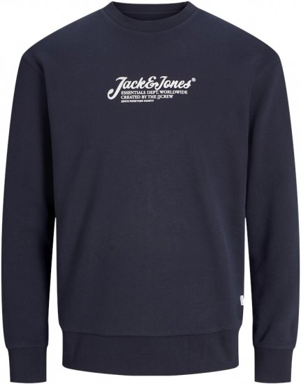 Jack & Jones Beau Crew Neck Sweatshirt Blue - Sweatshirts & hoodies - Sweatshirts/Hoodies grande taille homme