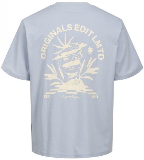 Jack & Jones Bellagio Collage Crew Neck T-Shirt Skyway - T-shirts - T-shirts Homme Grande Taille