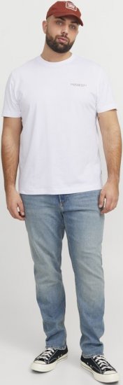 Jack & Jones Boston Photo Crew Neck T-Shirt Bright White - T-shirts - T-shirts Homme Grande Taille