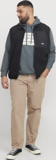 Jack & Jones Frederiksberg Box Script Hoodie Grey - Sweatshirts & hoodies - Sweatshirts/Hoodies grande taille homme