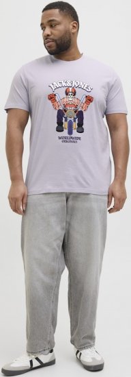 Jack & Jones Anatomy Skull Crew Neck T-Shirt Violet - T-shirts - T-shirts Homme Grande Taille