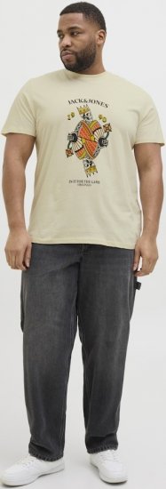 Jack & Jones Anatomy Skull Crew Neck T-Shirt Antique White - T-shirts - T-shirts Homme Grande Taille