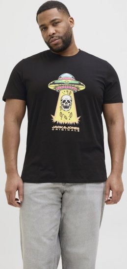 Jack & Jones Anatomy Skull Crew Neck T-Shirt Black - T-shirts - T-shirts Homme Grande Taille