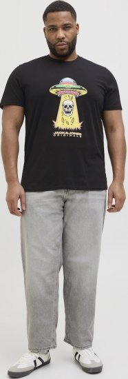 Jack & Jones Anatomy Skull Crew Neck T-Shirt Black - T-shirts - T-shirts Homme Grande Taille