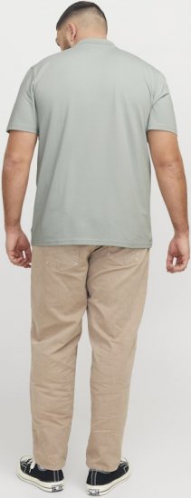 Jack & Jones Fusion Pique Zipper Polo Green/Blue - Polos - Polos homme grande taille