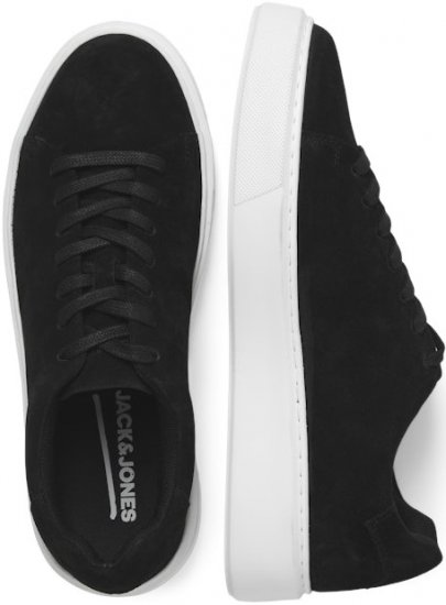 Jack & Jones Stockholm Leather Sneakers Black/Suede - Chaussures homme 40-52 - 