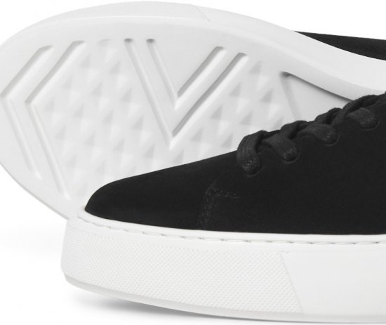 Jack & Jones Stockholm Leather Sneakers Black/Suede - Chaussures homme 40-52 - 