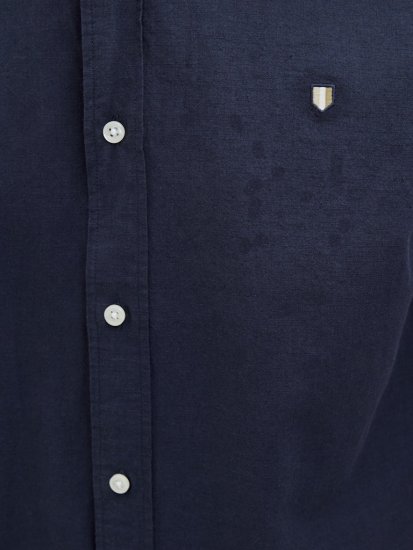 Jack & Jones Summer Shield Short Sleeve Shirt Maritime Blue - Chemises - Chemises Grandes Tailles Hommes