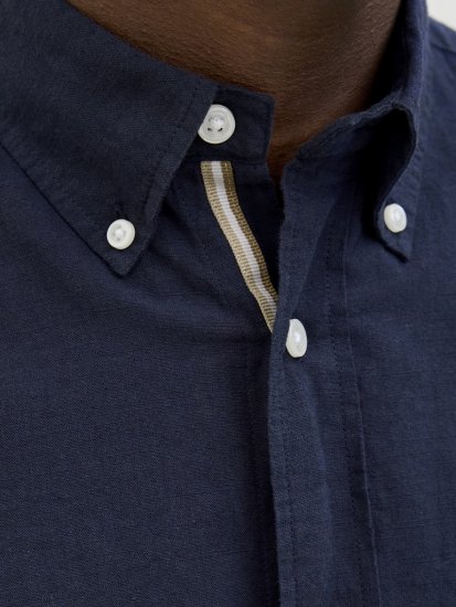 Jack & Jones Summer Shield Short Sleeve Shirt Maritime Blue - Chemises - Chemises Grandes Tailles Hommes