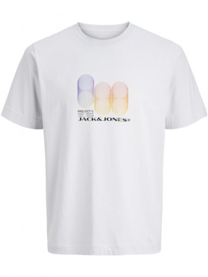 Jack & Jones Calma Crew Neck T-Shirt Gray Dawn - T-shirts - T-shirts Homme Grande Taille