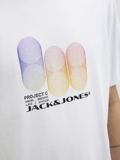 Jack & Jones Calma Crew Neck T-Shirt Gray Dawn - T-shirts - T-shirts Homme Grande Taille
