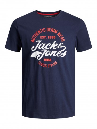 Jack & Jones JJBRAT T-Shirt Navy - T-shirts - T-shirts Homme Grande Taille