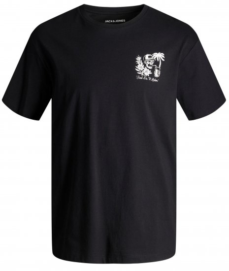 Jack & Jones JJCHILLER With Back Print Black - T-shirts - T-shirts Homme Grande Taille