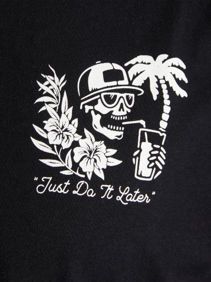 Jack & Jones JJCHILLER With Back Print Black - T-shirts - T-shirts Homme Grande Taille