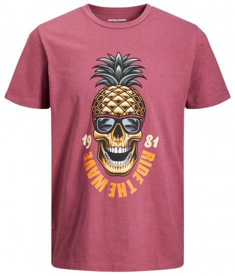 Jack & Jones JJEUSTACE T-Shirt Pink - T-shirts - T-shirts Homme Grande Taille
