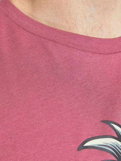 Jack & Jones JJEUSTACE T-Shirt Pink - T-shirts - T-shirts Homme Grande Taille