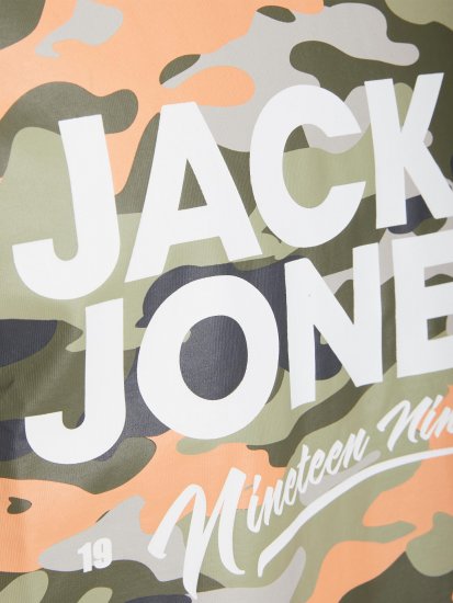 Jack & Jones JJPETE SHAPE Camo Print T-Shirt Navy - T-shirts - T-shirts Homme Grande Taille